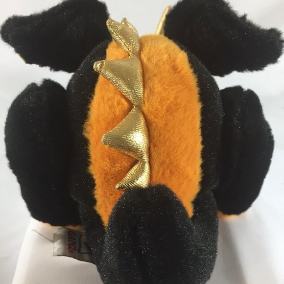 Webkinz LAVA DRAGON HM463 Black Gold Ganz Plush  USED Code - Picture 5 of 5
